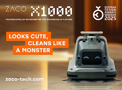 Robovox Distributions GmbH Robovox Distributions GmbH, ZACO X1000 LOOKS CUTE. CLEANS LIKE A MONSTER.