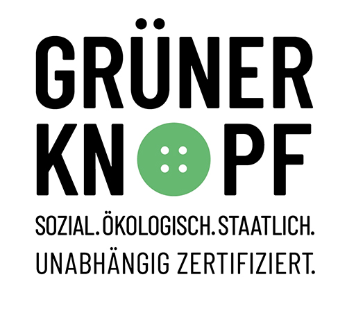 Grüner Knopf. Sozial. Ökologisch. Staatlich. Unabhängig zertifiziert.